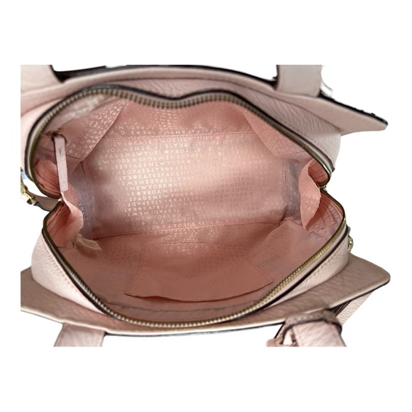 Kate Spade pebbled leather handbag with 14-karat gold plated hardware. - Picture 9 of 10